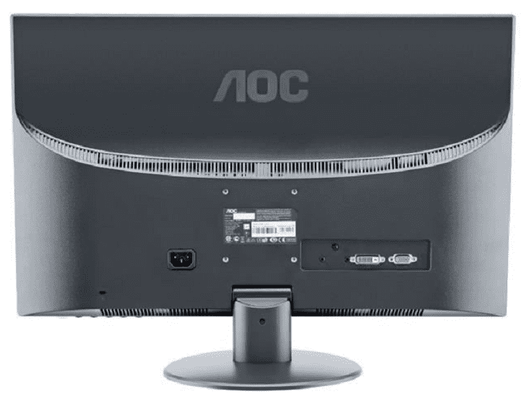 Back side of AOC monitor