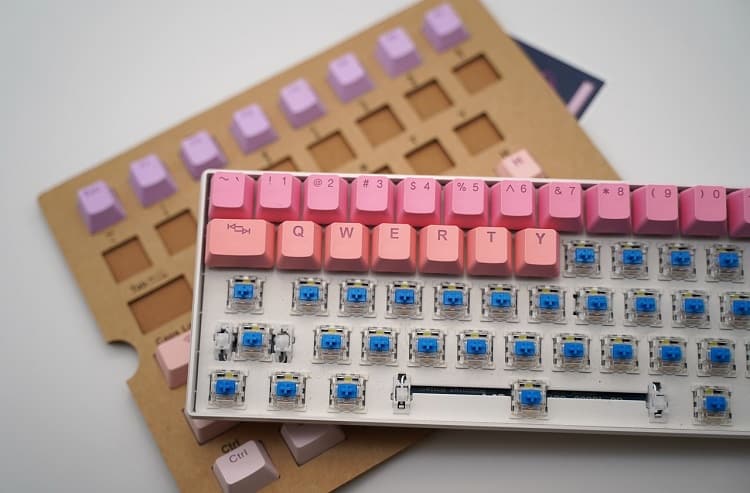 Keyboard with removed keycaps