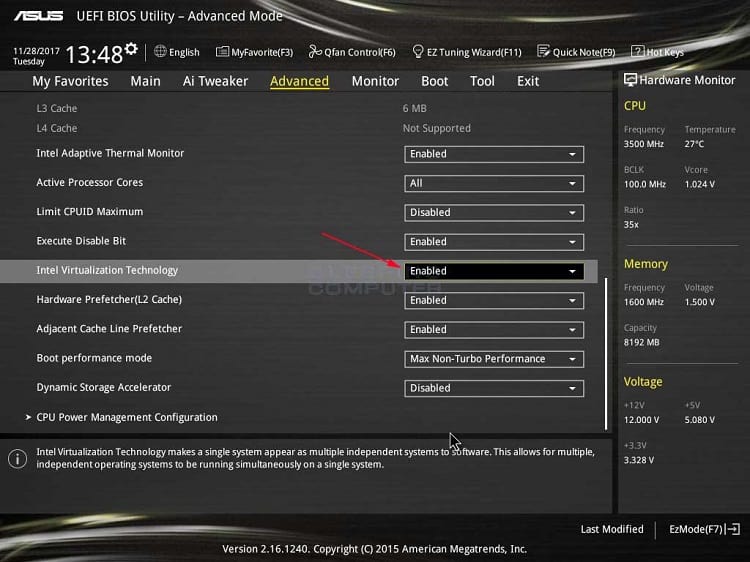 Enabling Virtualization In BIOS